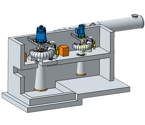 immagine layout installazione 2 gruppi turbina francis 